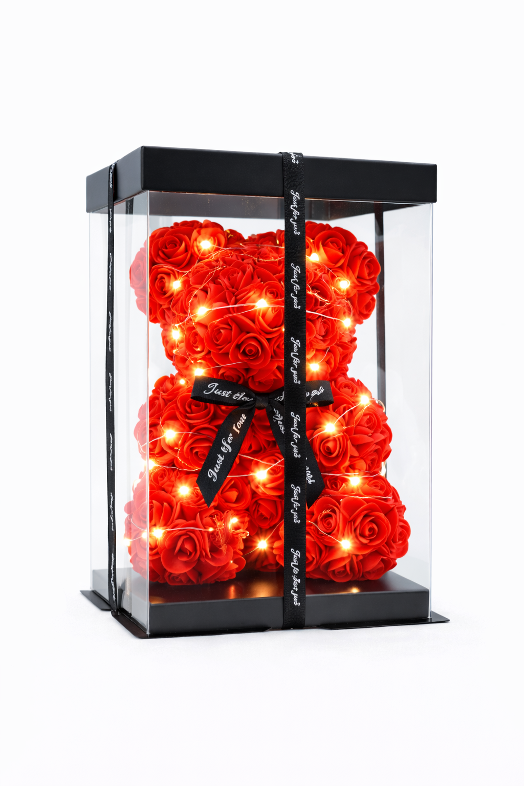 Orso di Rose Luminose – Amore che Brilla