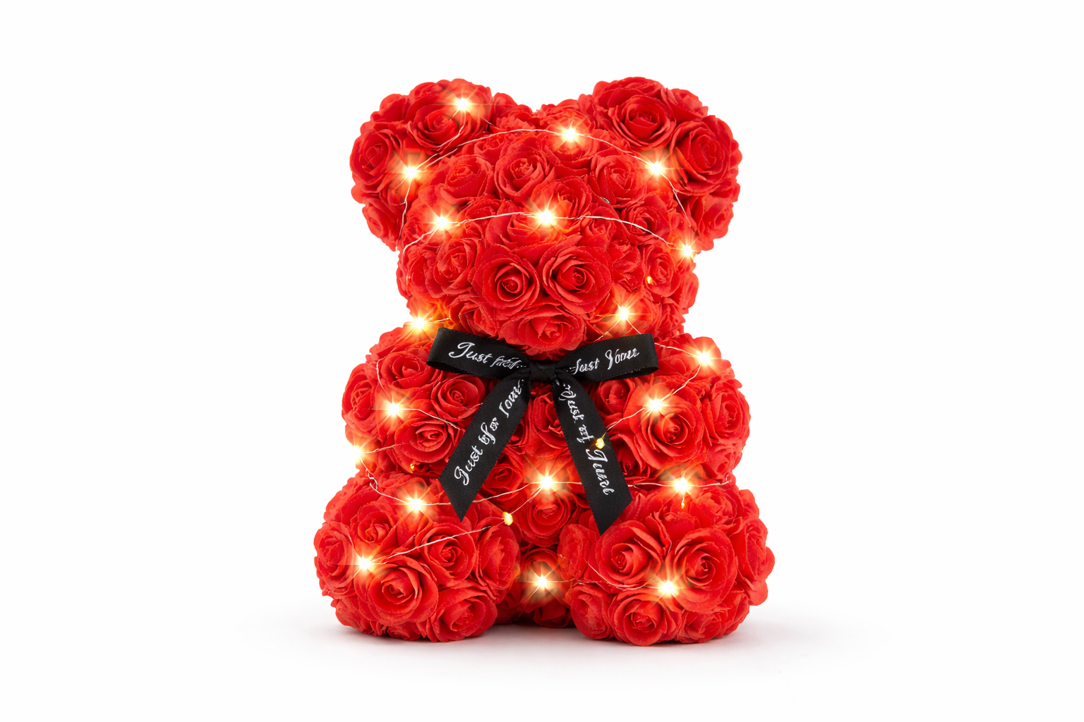 Orso di Rose Luminose – Amore che Brilla